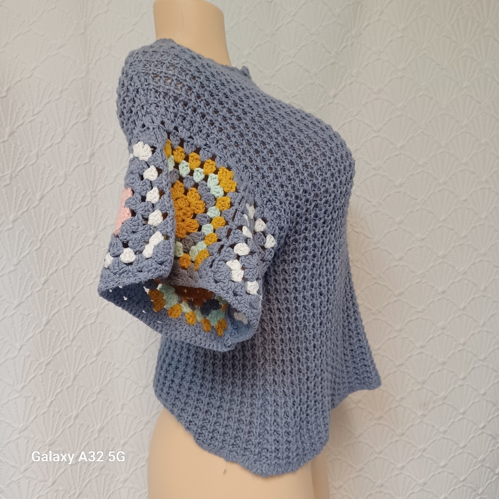 Universal Size XS Thread Gray Cropped Boxy Top - Picture 5 of 12